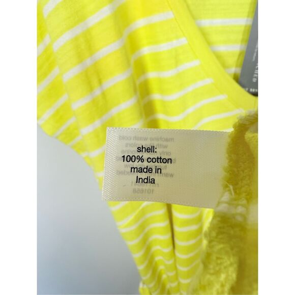 Lane Bryant lemon yellow white striped V Neck dress size 18/20 NWT - Picture 5 of 8
